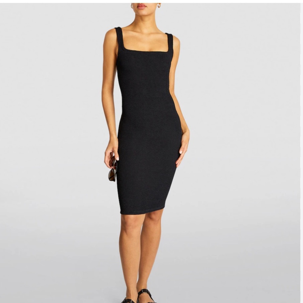 Hunza G Classic Black Sleeveless Dress